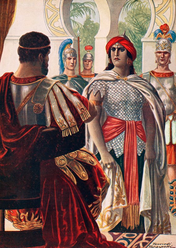 Zenobia in the presence of Aurelian by Tancredi Scarpelli