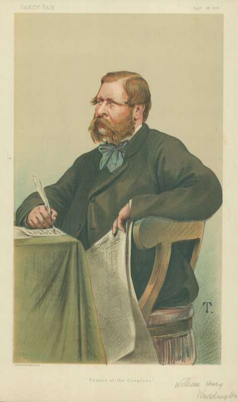 William Henry Waddington, Fransa Kongrede, 28 Eylül 1878, Vanity Fair karikatürü by Theobald Chartran