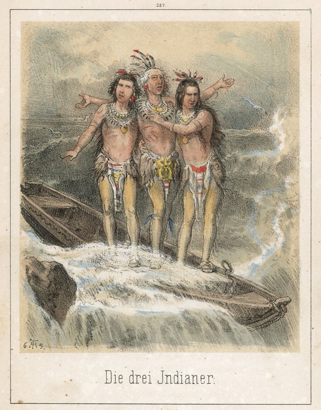 Üç Kızılderili by Theodor Hosemann