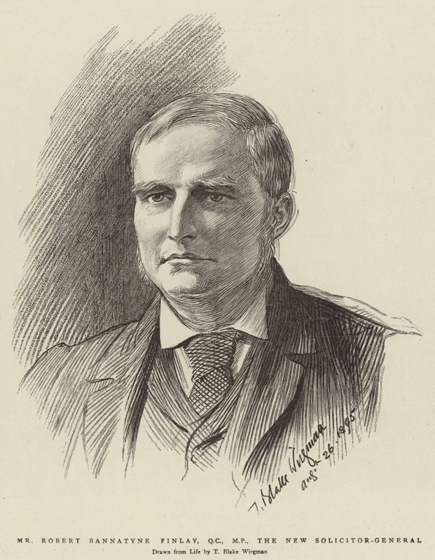 Bay Robert Bannatyne Finlay, QC, MP, Yeni Başsavcı by Theodore Blake Wirgman