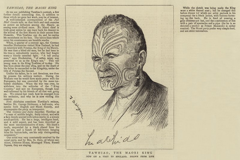 Maori Kralı Tawhiao by Theodore Blake Wirgman