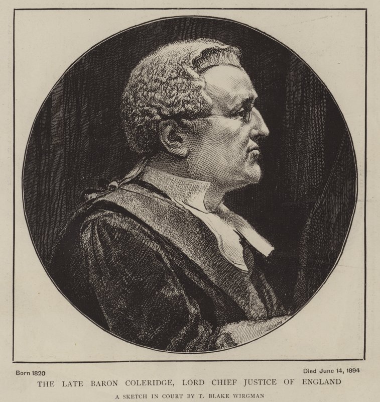 Merhum Baron Coleridge, İngiltere Lord Başyargıç by Theodore Blake Wirgman