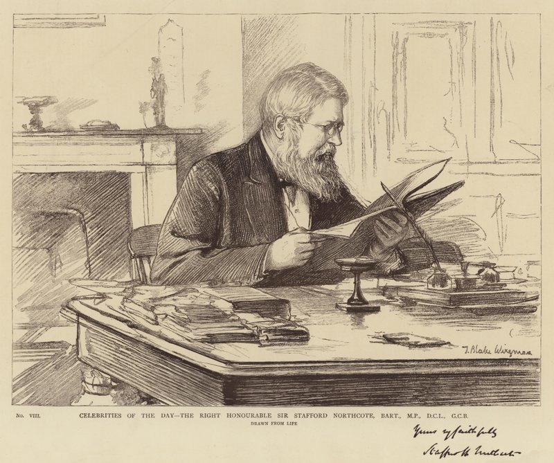 Günün Ünlüleri, Saygıdeğer Sir Stafford Northcote, Baronet, MP, DCL, GCB by Theodore Blake Wirgman