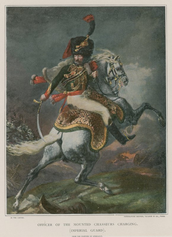 Atlı Chasseurs Görevlisi şarj by Theodore Gericault