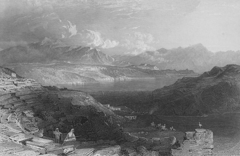 Lake of Tiberias, or Sea of Galilee  by Thomas Allom