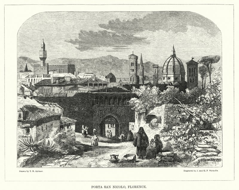 Porta San Nicolo, Floransa by Thomas Brabazon Aylmer