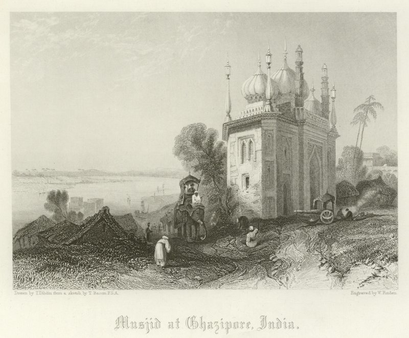 Musjid at Ghazipore, India  by Thomas Colman Dibdin
