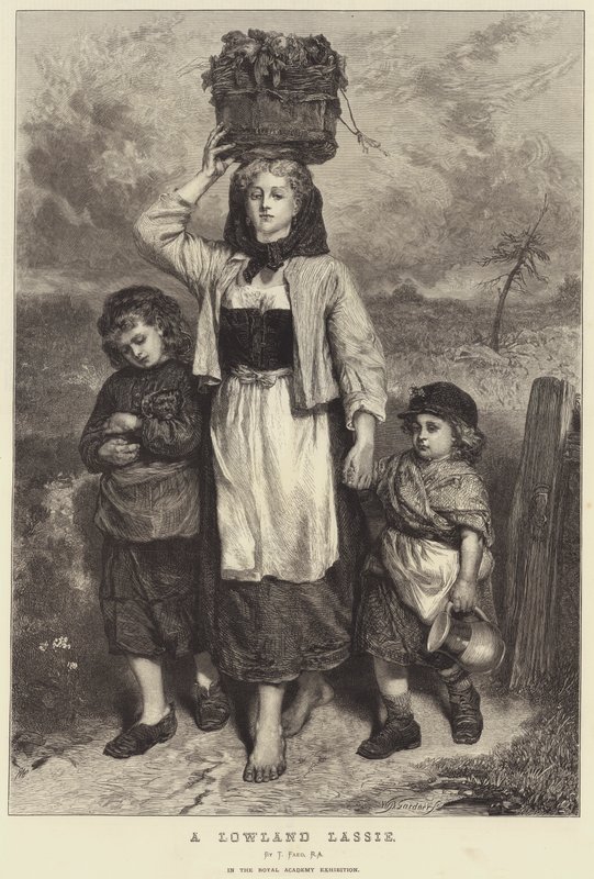 Bir Ova Kızı by Thomas Faed