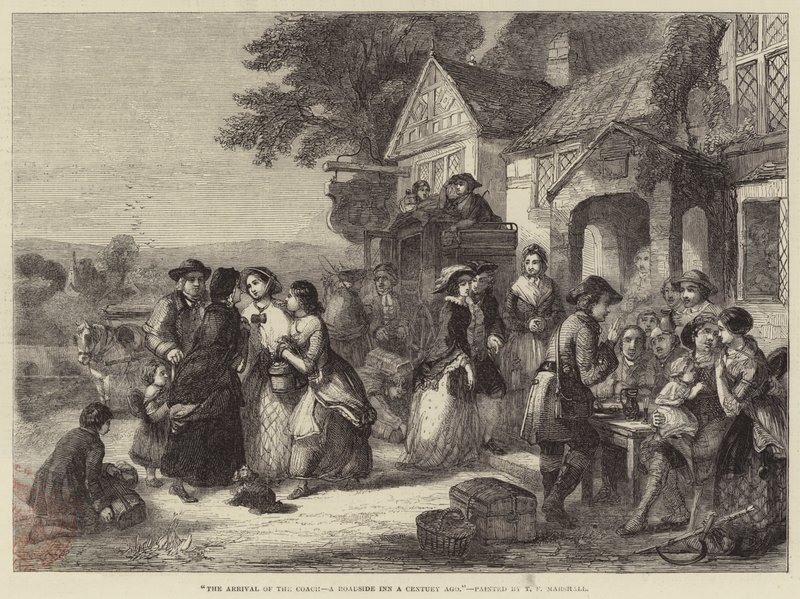 Bir Asır Önce Yol Kenarı Hanı, Arabanın Gelişi by Thomas Falcon Marshall
