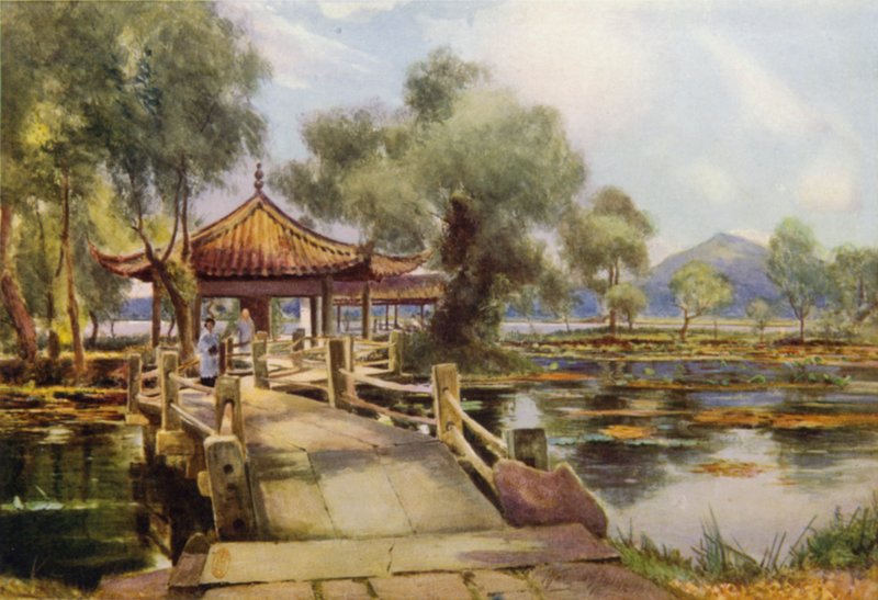 Hangchow, Lotus Adası, Batı Gölü by Thomas Hodgson Liddell