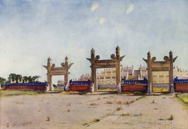 Pekin, Cennet Tapınağı, Kurban Sunağı by Thomas Hodgson Liddell