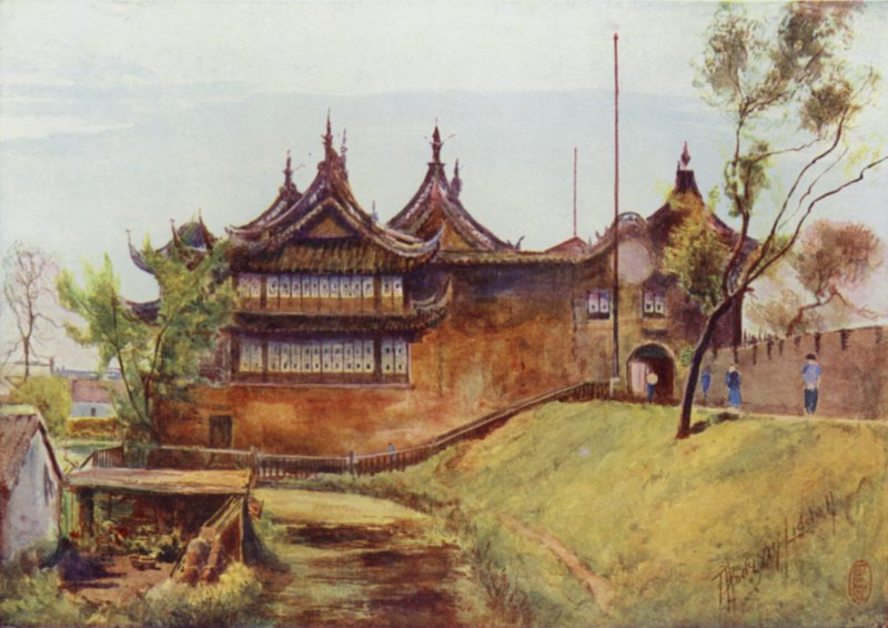 Şanghay, Parça Eşya Tapınağı, Şehir Duvarı by Thomas Hodgson Liddell