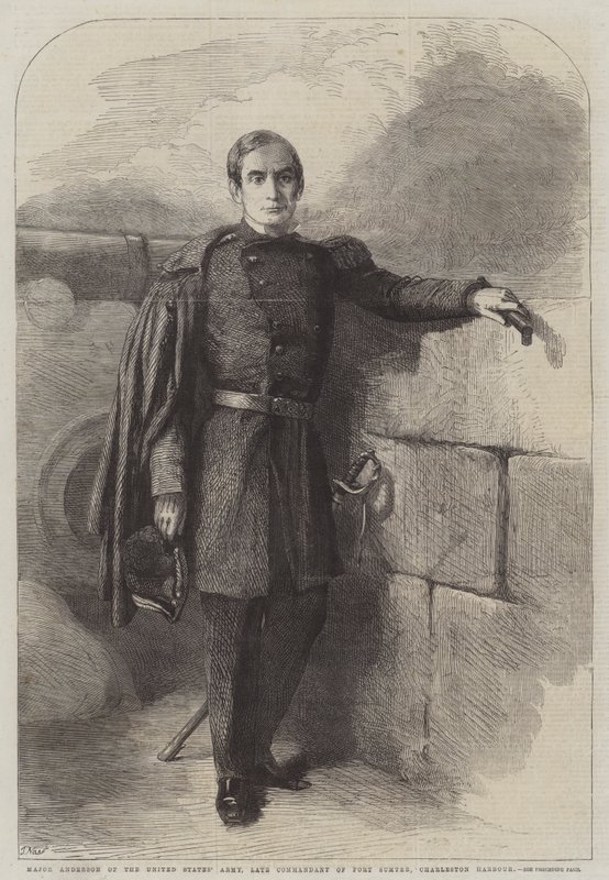 Amerika Birleşik Devletleri Ordusu Binbaşı Anderson, Fort Sumter, Charleston Limanı