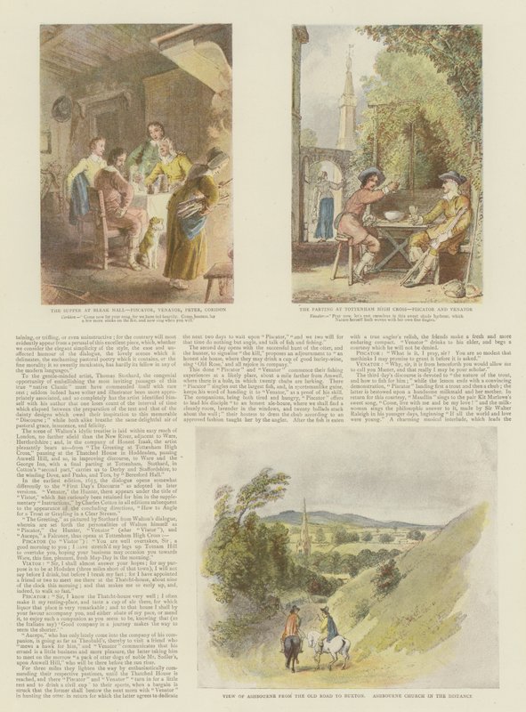 The Complete Angler, Izaak Walton ve Charles Cotton (chromolitho) by Thomas Stothard