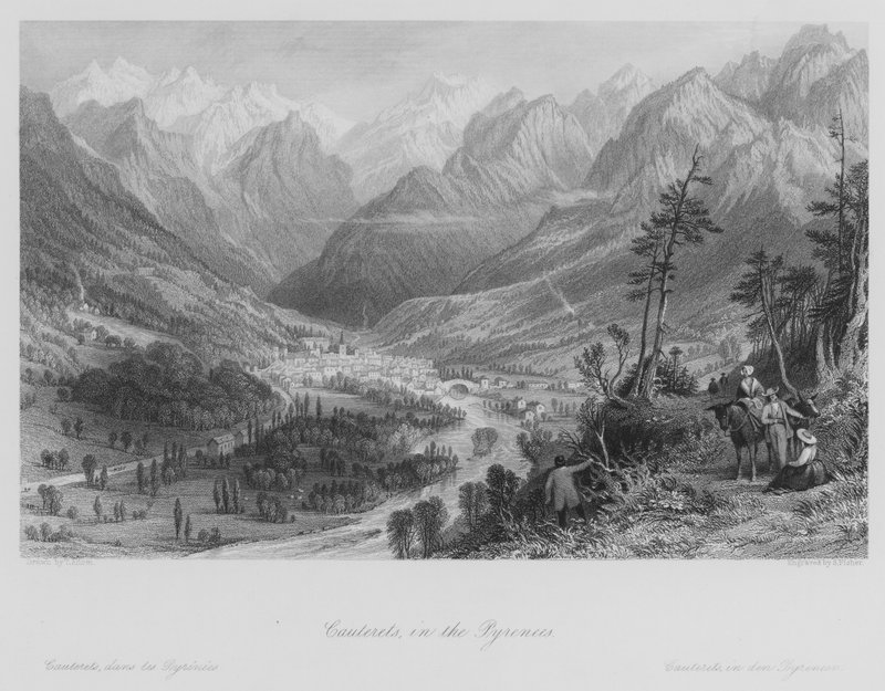 Koterler, Pirenelerde (gravür) by Thomas (after) Allom