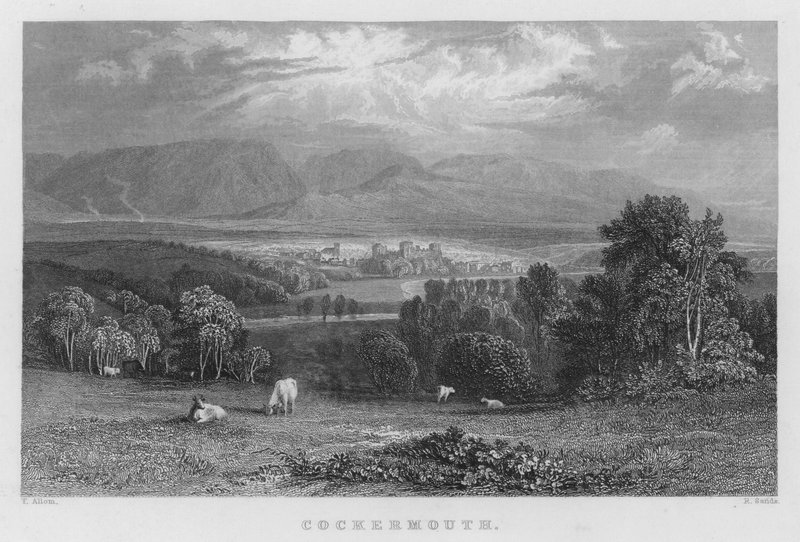 Cockermouth (gravür) by Thomas (after) Allom