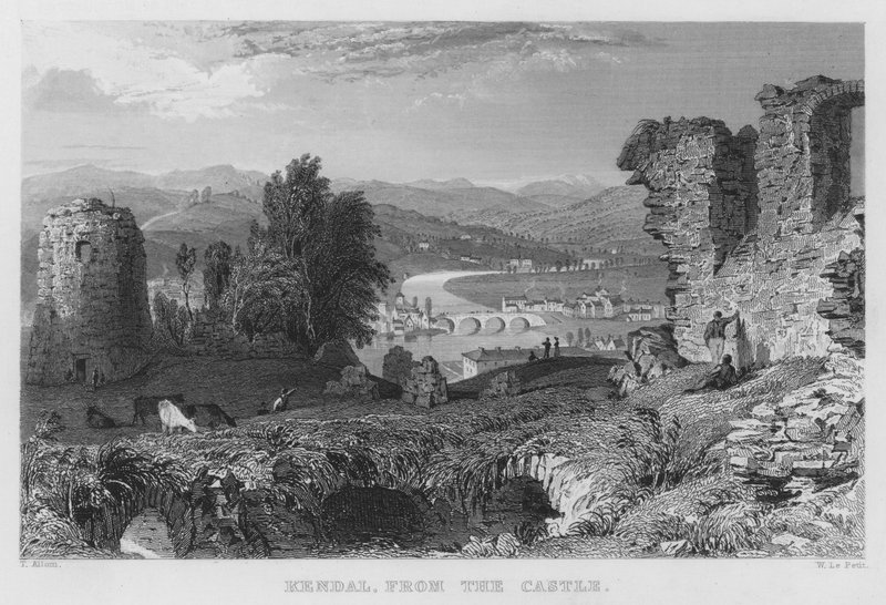 Kendal, Kaleden (gravür) by Thomas (after) Allom