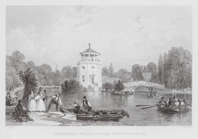 Radford Folly, Nottingham yakınlarında (gravür) by Thomas (after) Allom