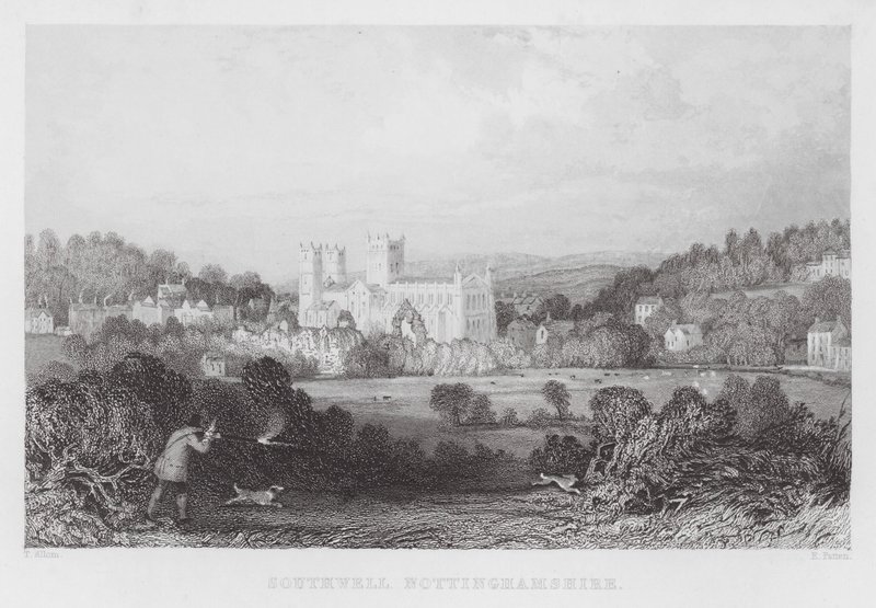 Southwell, Nottinghamshire (gravür) by Thomas (after) Allom