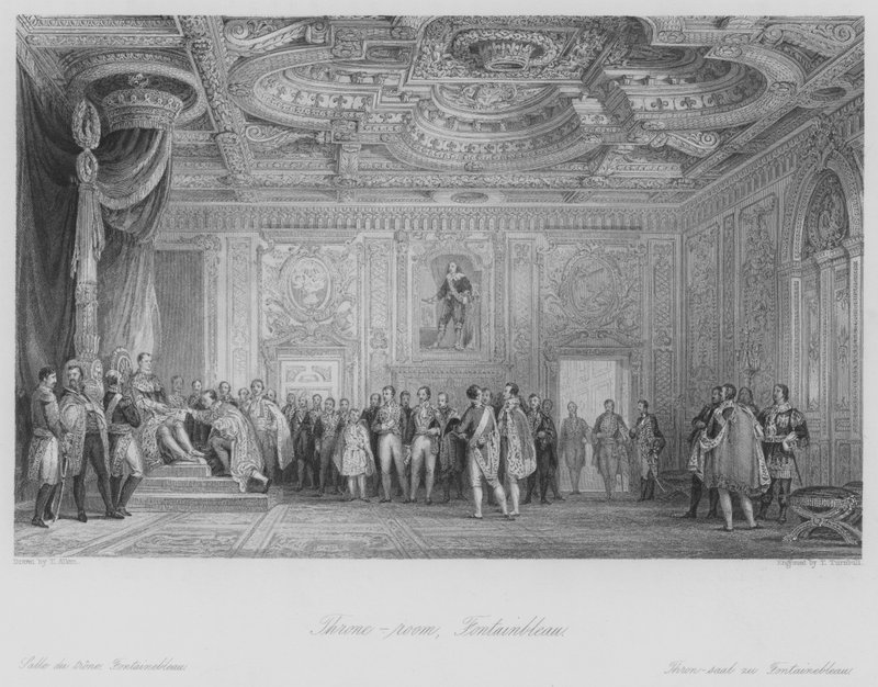 Taht odası, Fontainbleau (gravür) by Thomas (after) Allom