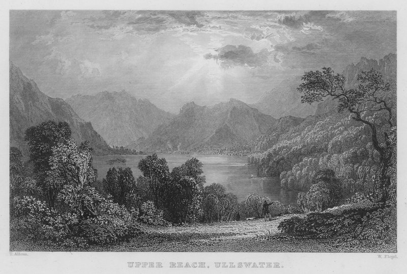 Upper Reach, Ullswater (gravür) by Thomas (after) Allom