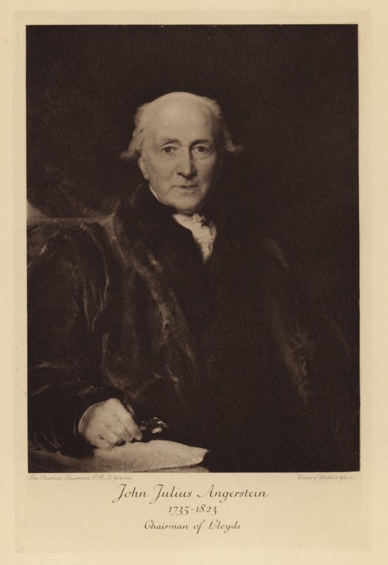 John Julius Angerstein, Londra Lloyd's Başkanı (gravür) by Thomas (after) Lawrence