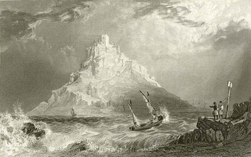 Aziz Michael Dağı, Cornwall by Thomas Allom