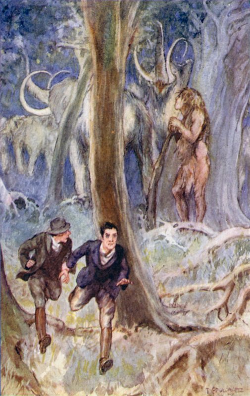 Jules Verne'in Dünyanın Merkezine Yolculuk için İllüstrasyonu (renkli lito) by Thomas Cantrell Dugdale