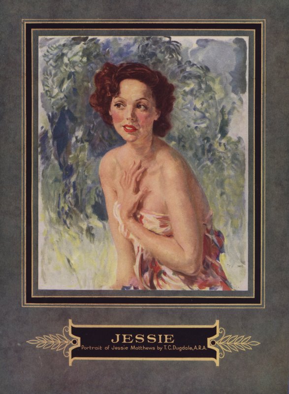 Jessie Matthews, İngiliz aktris (renkli taş) by Thomas Cantrell Dugdale