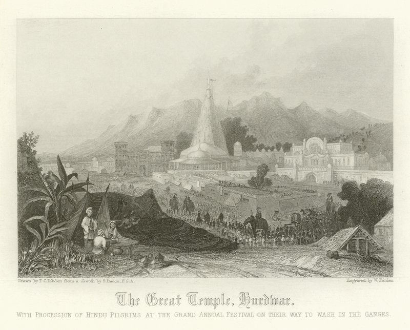 Büyük Tapınak, Hurdwar, Hindistan by Thomas Colman Dibdin