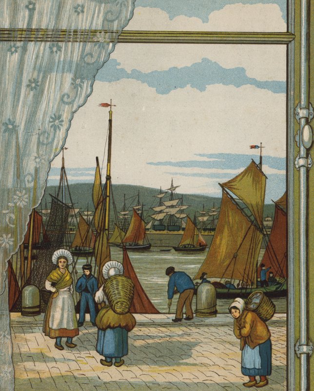 Boulogne: liman (renkli taş) by Thomas Crane