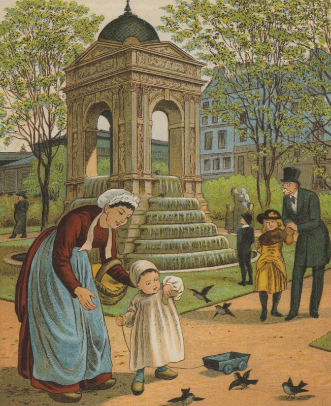 Paris: Fontaine des Innocents (renkli taş) by Thomas Crane