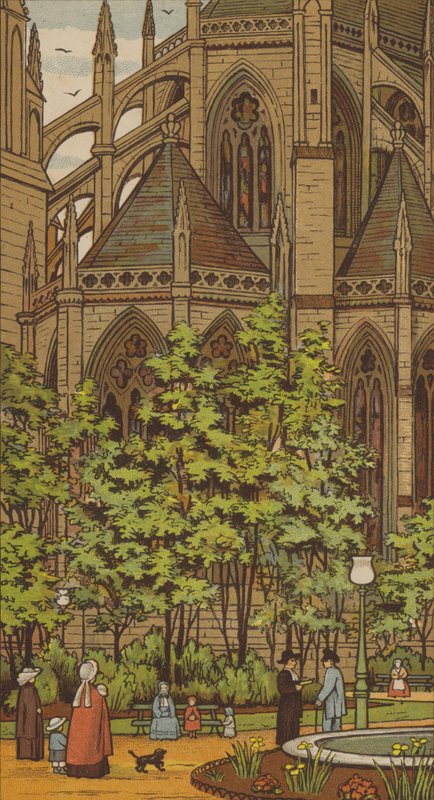 Rouen: St Ouen Kilisesi (renkli taş) by Thomas Crane