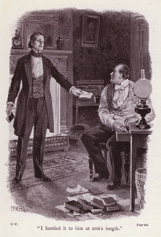 Wilkie Collins tarafından Beyazlı Kadın için İllüstrasyon (litho) by Thomas Eyre Macklin