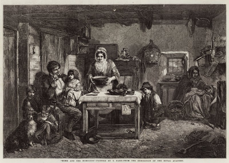 Ev ve Evsizler by Thomas Faed
