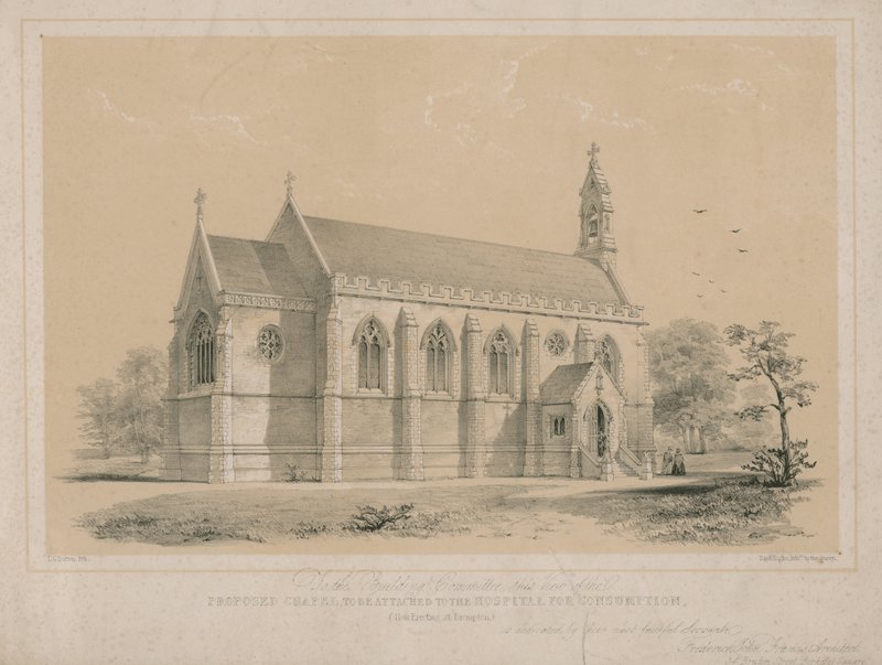 Tüketim için Hastaneye eklenmesi önerilen şapel by Thomas Goldsworth Dutton
