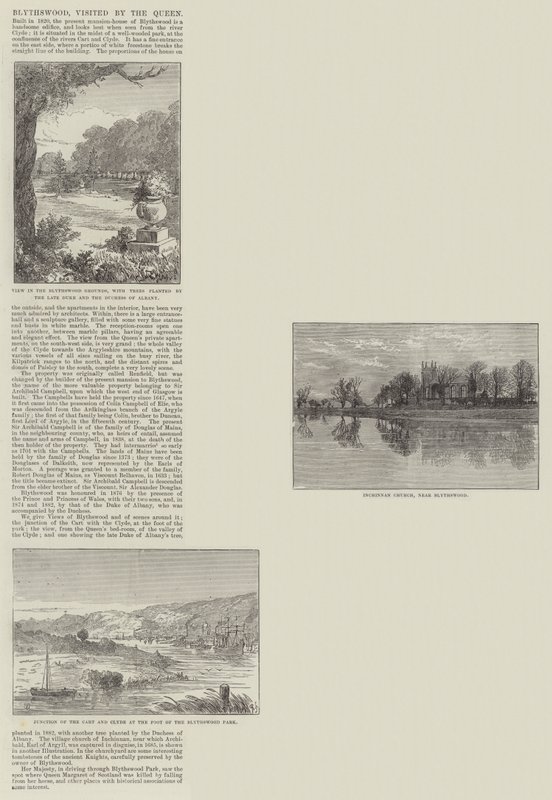 Blythswood, Kraliçe tarafından ziyaret edildi by Thomas Harrington Wilson