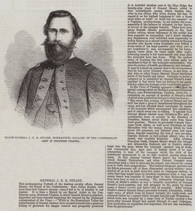 Tümgeneral JEB Stuart, Kuzey Virginia Konfederasyon Ordusu Süvari Komutanlığı by Thomas Harrington Wilson