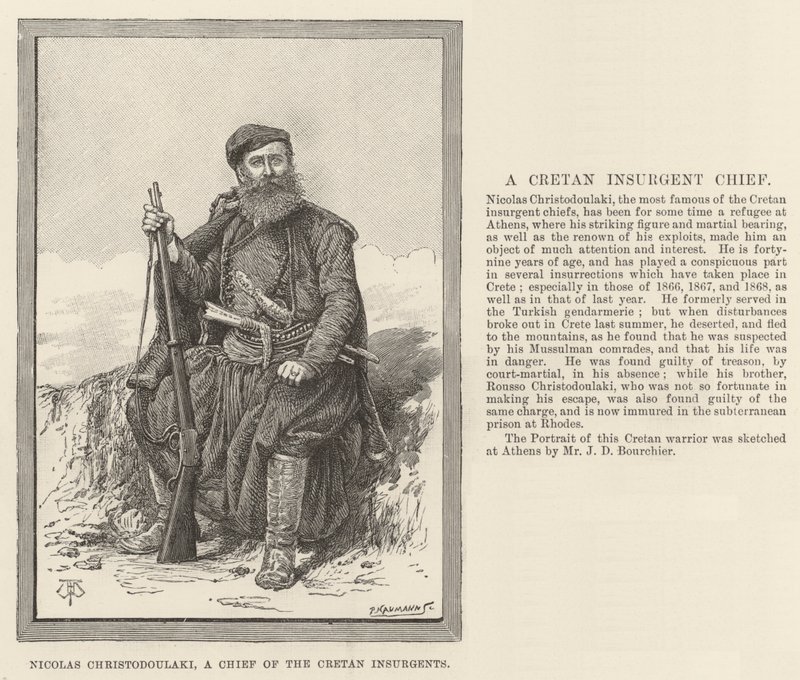 Nicolas Christodoulaki, Giritli İsyancılar Şefi by Thomas Harrington Wilson