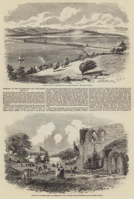 Ulverstone ve Lancaster Demiryolunun Açılışı by Thomas Harrington Wilson