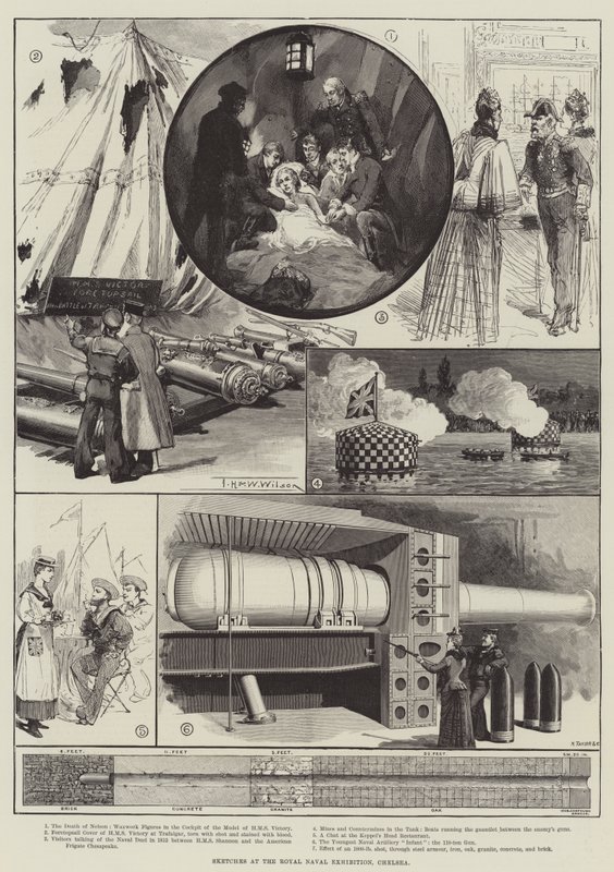 Chelsea Kraliyet Deniz Sergisi'ndeki eskizler by Thomas Harrington Wilson