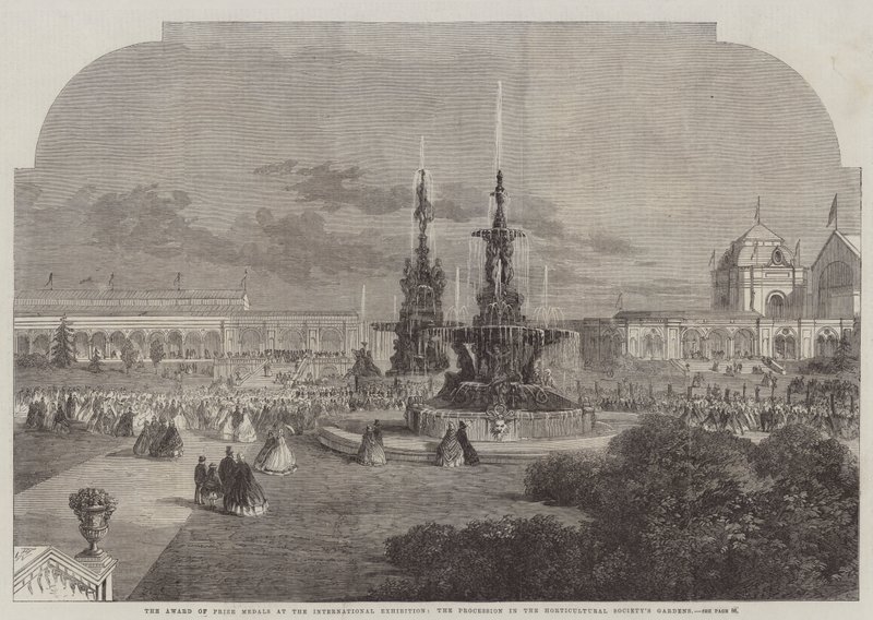 Uluslararası Sergide Ödül Madalyaları Ödülü, Bahçıvanlık Derneğinin Bahçelerinde Alayı by Thomas Harrington Wilson