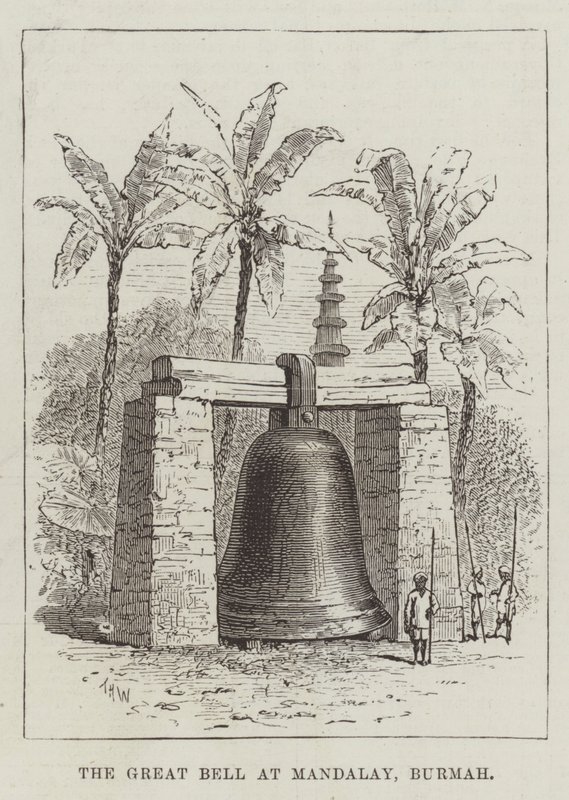 Mandalay, Burmah'daki Büyük Çan by Thomas Harrington Wilson