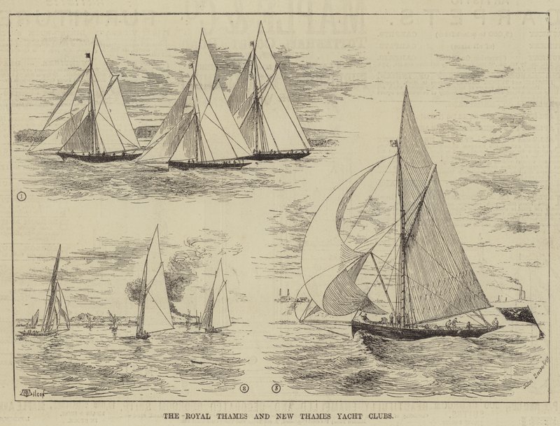 Royal Thames ve New Thames Yat Kulüpleri by Thomas Harrington Wilson