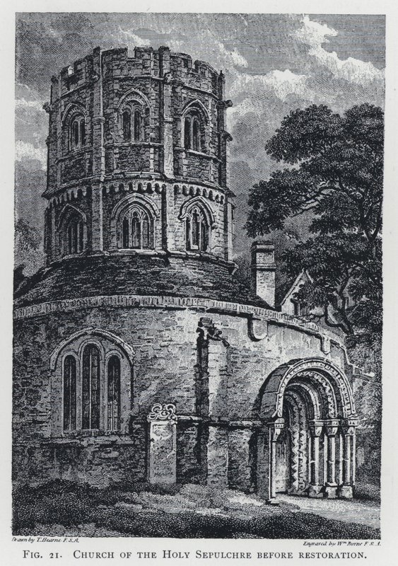 Restorasyon öncesi Kutsal Kabir Kilisesi (gravür) by Thomas Hearne