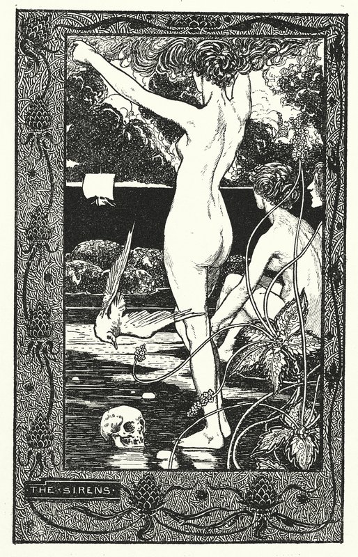 Sirenler (taş baskı) by Thomas Heath Robinson