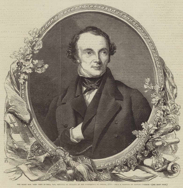 Çok Saygıdeğer Lord John Russell, Milletvekili, İngiltere Bakanı, Viyana Konferansında, 1855 by Thomas Heathfield Carrick