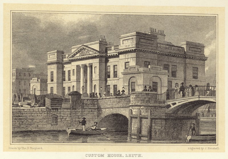 Özel Ev, Leith (gravür) by Thomas Hosmer (after) Shepherd