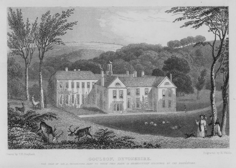 Goulson, Devonshire (gravür) by Thomas Hosmer (after) Shepherd