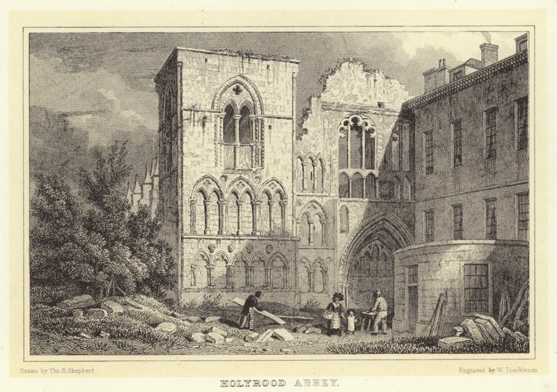Holyrood Manastırı (gravür) by Thomas Hosmer (after) Shepherd